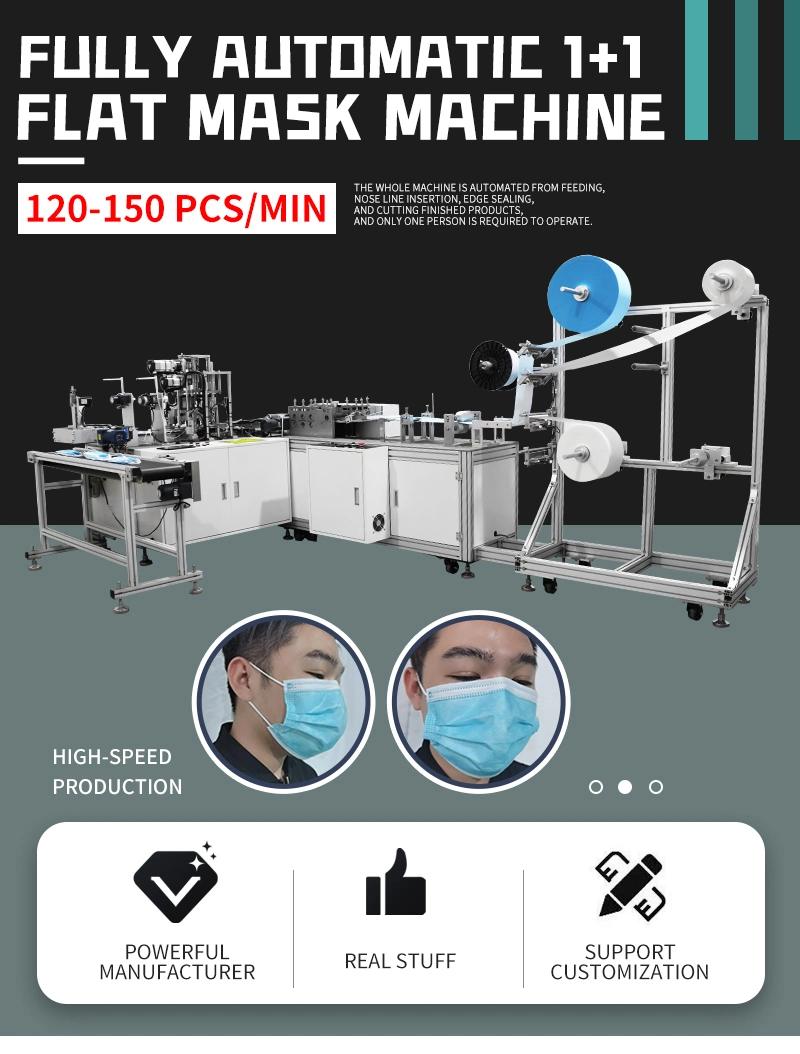 Medical Production Line Facial Full Automatic 3ply Face Mask Making Machine